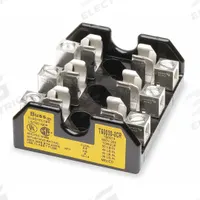 BUSSMANN Fuse Block: Open Block Design, 3 Pole, 600 V AC, Screw, Non-Indicating (MPN T60030-3SR). Key specifications — Brand: BUSSMANN.