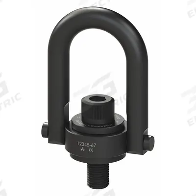 ADB HOIST RINGS Hoist Ring: Pivot/Swivel, Black Oxide-Coated Steel, M20-2.50 - Pivot & Rotate Hoist Rings