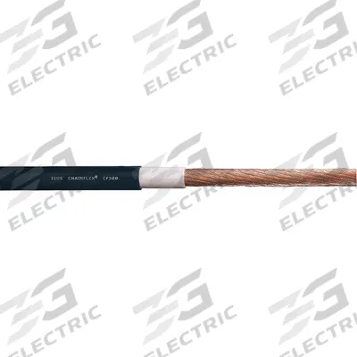 CHAINFLEX Motor Cable: 1 AWG, 1 Conductors, Order by the Foot, TPR Jacket - Continuous Flexing Power Cables