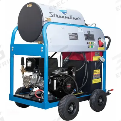 DELCO Gas-Powered Pressure Washer: Heavy Duty, Cart, 4,000 psi, 4 gpm - Hot Water Pressure Washers
