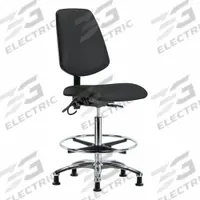 ESD Task Chair: Vinyl, Armless, Ht Range 26 1/4 in to 36 in, 18 1/2 in Seat Wd, 17 in Seat Dp, Black (MPN BR-ESD-VHBCH-MB-CR-T0-A0-CF-EG-ESDBLK). Key specifications — Foot Support: Yes; Back Tilt Backward: 13.5°; Back Tilt Forward: 10.5°; Base Material: Aluminum; Brand: APPROVED VENDOR; Product Type: ESD Task Chair; ESD-Safe: ESD-Safe.