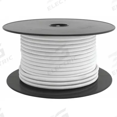 APPROVED VENDOR Primary Automotive Wire: SXL, 100 ft, 1 Conductor, 14 AWG, White - XLPE-Insulated Heavy Duty Primary Wires