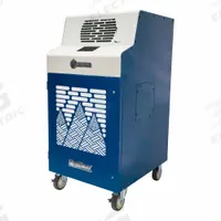 KWIKOOL Portable Air Conditioner: 1,100 sq ft – 1,400 sq ft, 29,500 BtuH, 230V AC, Cooling Only (MPN KWIB3021-3). Key specifications — Compatible Location: Indoor; Voltage: 230V AC; Includes Air Filter: Air Filter Included; Brand: KWIKOOL.