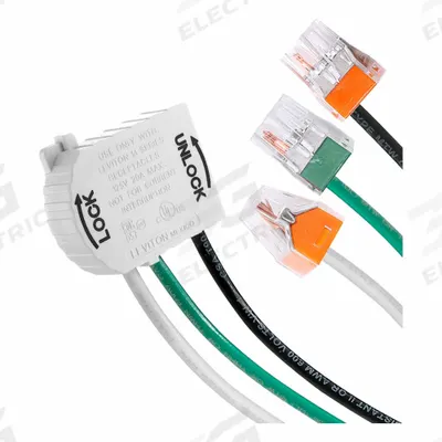 LEVITON Wiring Module: 125V AC, 20 A, 3 Wire - Snap-In Wiring Modules