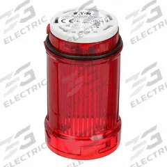 EATON Tower Light Module: Steady, 110/120V AC, Red, 43 mm Overall Dia, 3 in Overall Ht, SL4 (MPN SL4-L120-R). Key specifications — Brand: EATON; Compatible with Series: SL4; Lens Color: Red; Operating Voltage: 110/120V AC; Manufacturer Part Number: SL4-L120-R.