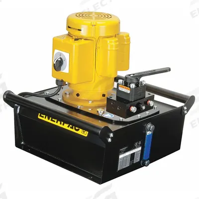 ENERPAC Hydraulic Pump: 10,000 psi Max. Op Pressure, 40 cu in/min Max. Flow Rate - Corded High-Power Stationary Electric Hydraulic Pump Units