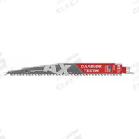 MILWAUKEE Reciprocating Saw Blade: 5 Teeth per Inch, 9 in Blade Lg, 0.05 in Blade Thick, 5 PK (MPN 48-00-5526). Key specifications — attr1109198: 5; attr1109200: Rigid for Straight Cuts; attr1109201: Straight; attr1109209: MILWAUKEE.
