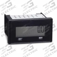 TRUMETER Hour Meter: Hour Meters, Front Panel Mounting, Digital, 1 1/8 in x 2 in, LCD, Tenth, 12/4 (MPN 6320-2500-0000). Key specifications — Mounting Style: Panel; Standards: UL; Bezel Face Shape: Rectangular; Hour Unit Increment: Tenth; NEMA Enclosure Rating: 4; Brand: TRUMETER; Manufacturer Part Number: 6320-2500-0000; Meter Type_Broad: Digital.