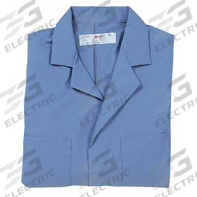RED KAP Collared Lab Coat: S, Navy, Polyester/Cotton, 4 Pockets (MPN KT30NV RG 38) - Safety