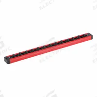 WESTWARD Socket Rail: Red, 14 3/4 in Overall Wd, 13 Posts/Slots, Aluminum (MPN 5WXR4). Key specifications — attr1125333: Magnetic Back; attr1125348: Aluminum; attr1125346: WESTWARD; attr1125347: Red.