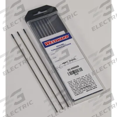 WESTWARD Tungsten Electrode: Ceriated, 1/4 in x 7 in, Gray, EWCe-2 - Ceriated Tungsten Electrodes