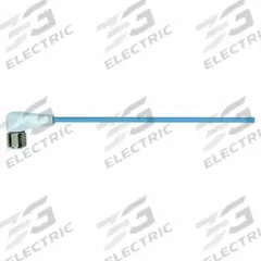 Cordset: M12 Female Right Angle X Bare Wire, 5 Pins, Pastel Blue, TPE-S, 3 m Cable Lg (MPN 7024-12361-3390300). Key specifications — Cable Jacket Color: Pastel Blue; End 1 Gender: Female; End 1 Mounting Orientation: Right Angle; End 2 Connection Type: Bare Wire; IP Rating: IP68; Brand: MURRELEKTRONIK; Wire Size: 22 AWG; Cable Jacket Material: TPE-S.