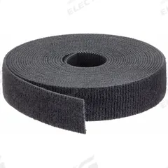 RIP-TIE Hook-and-Loop Cable Tie Roll: 15 ft Lg, 0.75 in Wd, 50 lb Tensile Strength, Black (MPN W-15-MRL-BK). Key specifications — Color: Black; Material: Polyethylene; Brand: RIP-TIE.