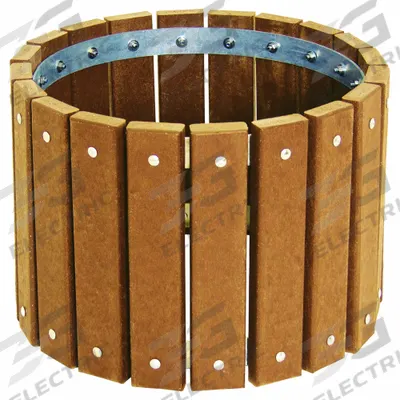 ULTRAPLAY Planter: Brown, Recycled Plastic, Round (MPN RD2418-R) - Round Planters