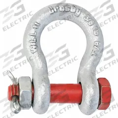 CROSBY Anchor Shackle: Anchor Shackle, 2,000 lb Working Load Limit, 21/32 in Wd Between Eyes, Silver (MPN 1019470). Key specifications — Body Color: Silver; Brand: CROSBY.