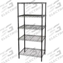 APPROVED VENDOR Wire Shelving Unit: Starter, 60 in x 18 in, 74 in Overall Ht, 5 Shelves, Dry/Wet (MPN 32V423). Key specifications — Recommended Environments: Wet; Color: Black; Finish: Powder Coated; Material: Steel; Brand: APPROVED VENDOR.