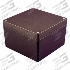 HAMMOND Enclosure: Die-Cast Aluminum, 6 in x 6 in x 4 in, NEMA 1/12/13/4/4X, Solid Cover, Screw On (MPN 1550Z139BK). Key specifications — Brand: HAMMOND; Closure Method: Screws; Enclosure Material: Die-Cast Aluminum; Knockouts: Not Included.