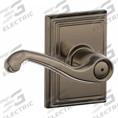 SCHLAGE RESIDENTIAL Door Lockset: Privacy Lever Locksets, Nickel