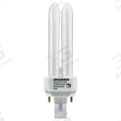 LEDVANCE/ SYLVANIA Compact Fluorescent Bulb: 4-Pin (G24q-2), T4, Fluorescent, 3500K - CFL Double Twin-Tube Plug-In Lamps