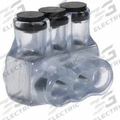 POLARIS Multitap Connector: 3 Port, Single-Sided Entry, 14 AWG – 4 AWG Wire Size, Clear (MPN IPL4-3CB). Key specifications — Body Material: Aluminum; Brand: POLARIS.