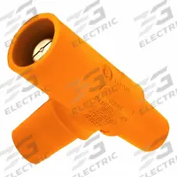 Tapping Tee: Female-Male-Female, Orange, 600V AC, 400 A, Series 16 (MPN 16A22-UO). Key specifications — Brand: LEVITON; Gender Configuration: Female-Male-Female.