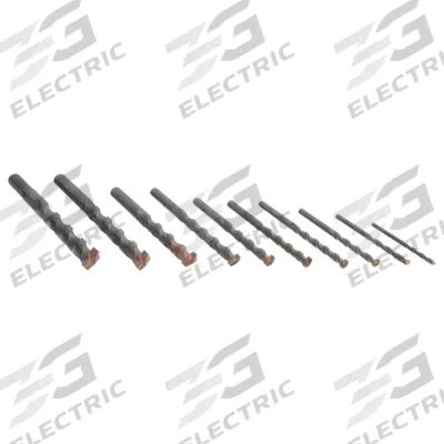 WESTWARD Round Shank Drill Bit Set: 3 in_4 in_6 in_4 3/4 in_2 3/8 in_3 - Round-Shank Masonry Drill Bit Sets for Rotary Drills