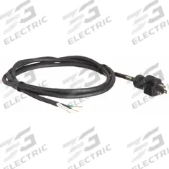 APPROVED VENDOR Power Cord: 8 ft Lg, 3/18, 5-15P Plug, Bare Wire Receptacle, SJO, Rubber, 125V AC (MPN E3600). Key specifications — Brand: APPROVED VENDOR; Jacket Material: Rubber.
