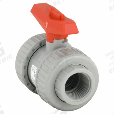 GF PIPING SYSTEMS Manual Two-Way Ball Valve: 1 in, CPVC, Straight, Socket x FNPT, Two-Piece - CPVC Ball Valves