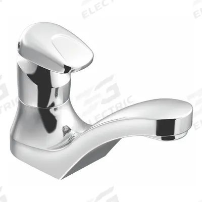 MOEN Low Arc Bathroom Faucet: M-Press, Single-Post, Brass, Chrome Finish, 0.5 gpm Flow Rate - Single-Post Push-Button Metering Bathroom Faucets