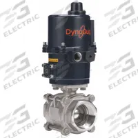 DYNAQUIP CONTROLS Electrically Actuated Two-Way Ball Valve: 2 in, Stainless Steel, 115V AC (MPN E3S28AJE07). Key specifications — Included Mounting: ISO 5211 Actuator Mounting Pad; Brand: DYNAQUIP CONTROLS; Actuator Features: Manual Override.