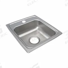 JUST MANUFACTURING Bowl Drop-In Sink: 17 1/2 in Overall Lg, 15 in Overall Wd, 5 in Bowl Dp, 1 Bowls (MPN SLADA1815A501-J). Key specifications — Brand: JUST MANUFACTURING; Color Family: Silver/Gray.