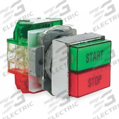SQUARE D Multihead Operator: Non-Illuminated, Flush Profile, Metallic, 30 mm, 1NO/1NC (MPN 9001KXRC136). Key specifications — Brand: SQUARE D; Action: Momentary/Momentary; Series: 9001K; Push Button Material Type: Metallic.