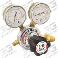 HARRIS Gas Regulator: Single Stage, CGA 510 Inlet, 9/16"-18 M LH Outlet, 50 psig (MPN 25-50C-510P). Key specifications — Brand: HARRIS; Manufacturer Part Number: 25-50C-510P; Diaphragm Material: Fiber Reinforced Neoprene; Outlet Connection: 9/16"-18 M LH; Inlet Connection: CGA 510.