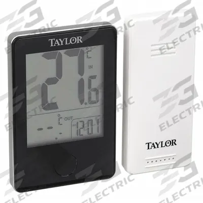 TAYLOR Thermometers: -40°F to 140°F /-40°C to 60°C - Desk & Wall Mount Meters with Wireless Sensors