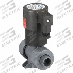 HAYWARD Solenoid Valve: 2-Way, Normally Closed, 1/2 in Pipe Size, 120V AC, Inline Single, PVC Body (MPN SV10050STE). Key specifications — Pipe Size: 1/2 in; Voltage: 120V AC; Brand: HAYWARD; Coil Enclosure: Without Junction Box.