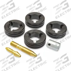 MILLER ELECTRIC Drive Roll & Inlet/Intermediate/Antiwear Guide Kit, 4-Roll, 3/64 in, V-Knurl (MPN 151053). Key specifications — For Welder Series: Pipeworx 400; For Wire Feeder Series: PipePro Dual DX; For Wire Type: Flux-Cored; Brand: MILLER ELECTRIC; Manufacturer Part Number: 151053.