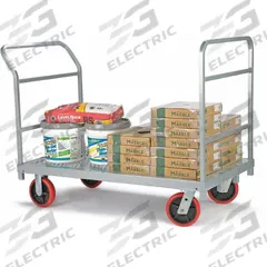 RAYMOND PRODUCTS Platform Truck: 2,400 lb, 54 in L x 30 in W x 8 1/2 in H Deck, Perforated, Phenolic (MPN 3964). Key specifications — Side Panel Type: No Side Panels; Brand: RAYMOND PRODUCTS; Color: Gray; Caster/Wheel Configuration: (4) Swivel.