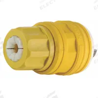 LEVITON Locking Plug: Non-NEMA, Yellow, 125/250V AC, 30 A, 3 Pole, 3 Blade (MPN 28W08). Key specifications — Brand: LEVITON.