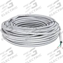 SOUTHWIRE Metal Clad Armored Cable: 12 AWG, 2 Conductors, Copper, 100 ft, Aluminum, Std, THHN (MPN 69114723). Key specifications — Brand: SOUTHWIRE.