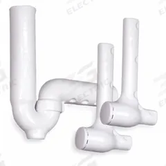 TRUEBRO P Trap And Two Valve Covers: Vinyl, White, 1 1/2 in_1 1/4 in Nominal Pipe Size (MPN 82193). Key specifications — For Use With: Mixing Valve.