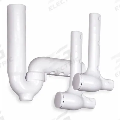 TRUEBRO P Trap And Two Valve Covers: Vinyl, White - Trap & Pipe Coverings