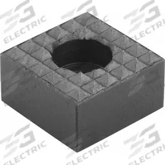 KIPP Front-Mount Gripper Pad: Counterbored Hole, Carbide, Fine, 16 mm Face Wd, 10 mm Overall Ht (MPN K0387.1610048). Key specifications — Finish: Black Oxide; Brand: KIPP.