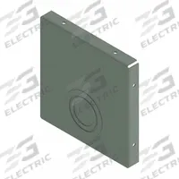 HOFFMAN Wireway Closure Plate: 10 in Wd, 10 in Ht, 14 ga Gauge, 1, With Knockouts, Steel, Painted (MPN F1010GCP). Key specifications — Brand: HOFFMAN; Finish: Painted; With/Without Knockouts - Broad: Yes.