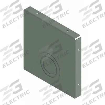HOFFMAN Wireway Closure Plate: 10 in Wd, 10 in Ht, 14 ga Gauge, 1, With Knockouts - End Caps for Indoor Wireways