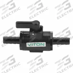 BANJO Manual Two-Way Ball Valve: 3/8 in, Straight, Barb x Barb, 300 psi Max. Pressure (CWP), Lever (MPN LVHB038V). Key specifications — Brand: BANJO; Handle: Lever.