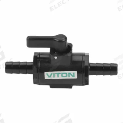 BANJO Manual Two-Way Ball Valve: 3/8 in, Straight, Barb x Barb, 300 psi Max. Pressure (CWP) - Polypropylene Ball Valves