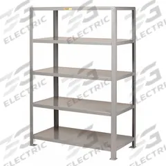 LITTLE GIANT Metal Shelving: Heavy-Duty, Standalone, 48 in x 30 in, 72 in Overall Ht, 5 Shelves (MPN 5SH-3048-72). Key specifications — Brand: LITTLE GIANT; Finish: Powder Coated; Color: Gray.