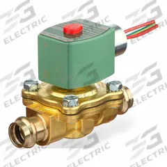 REDHAT Solenoid Valve: 2-Way, Normally Closed, 3/4 in Pipe Size, 110V AC/120V AC, Watertight (MPN K210G009LFXP 120/60,110/50). Key specifications — Pipe Size: 3/4 in; Voltage: 110V AC; Brand: REDHAT; Coil Enclosure: Watertight.