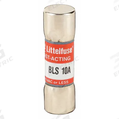 LITTELFUSE Fuse: BLS Series, Midget, Fast-Acting, 10 A, 250 V AC - Fast-Acting Cylindrical Fuses