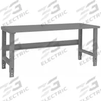TENNSCO Workbench: Adj Ht, Steel, 72 in x 30 in, 1,800 lb Overall Load Capacity, Gray (MPN WBA-1-3072S). Key specifications — Brand: TENNSCO.